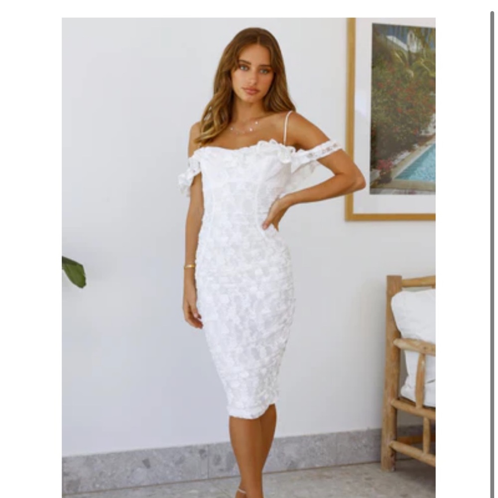 NWT hello Molly - White Off-Shoulder Dress